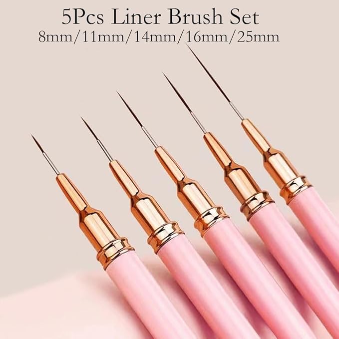 Nail Art Tools 27Pcs Set,Nail Art Brush,Resin Nail Art Palette,5 Pcs Nail Art Pens Liner Brush,2-way Acrylic Silicone Engraving Pen Dotting Pen Tools Nail Art Kit for Nail Art DIY-VivaGrace Women