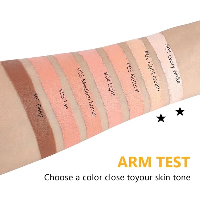 Kaely 2Pcs Pot Concealer Full Coverage Set,under Eye Brightener Concealer for Conceals Dark Circles,Waterproof Foundation Face Makeup Brush Kit,Color Correcting Concealer,01+02-VivaGrace Women