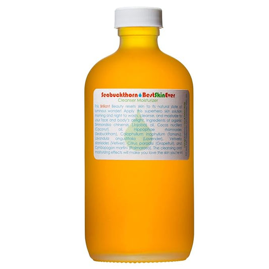 LIVING LIBATIONS - Organic Best Skin Ever All-In-One Facial Cleanser, Exfoliator + Moisturizer | Natural, Wildcrafted, Vegan Clean Beauty (Seabuckthorn)