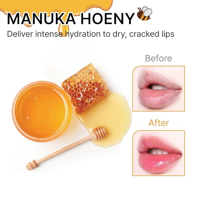 Natural Melting Honey Lip Balm 3g (+4 colors) Non-Sticky, Moisturizing, K-beauty-VivaGrace Women