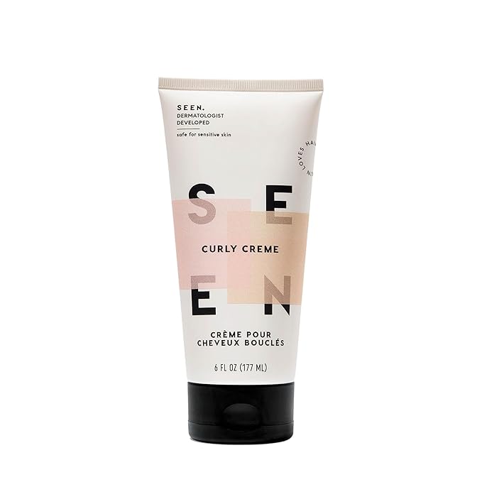 SEEN Curly Creme - Scented - Non-Comedogenic & Sulfate-Free Curl Defining Styling Hair Cream- Reduces Frizz- Heat Protectant- Safe for Sensitive Skin-VivaGrace Women