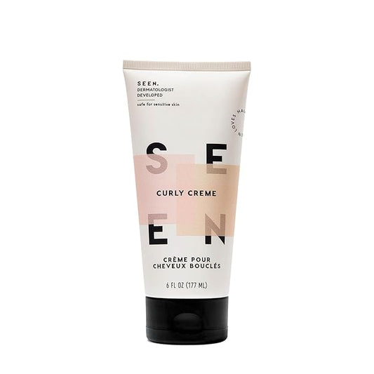 SEEN Curly Creme - Scented - Non-Comedogenic & Sulfate-Free Curl Defining Styling Hair Cream- Reduces Frizz- Heat Protectant- Safe for Sensitive Skin-VivaGrace Women