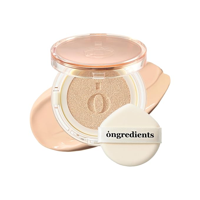 Skin Barrier Glow Cover Cushion, All-day Coverage, Glow Finish, Lightweight, Skincare-Like Texture, Non-cakey Makeup, Korean Cushion Foundation (#21C Pure, 0.15 oz)-VivaGrace Women