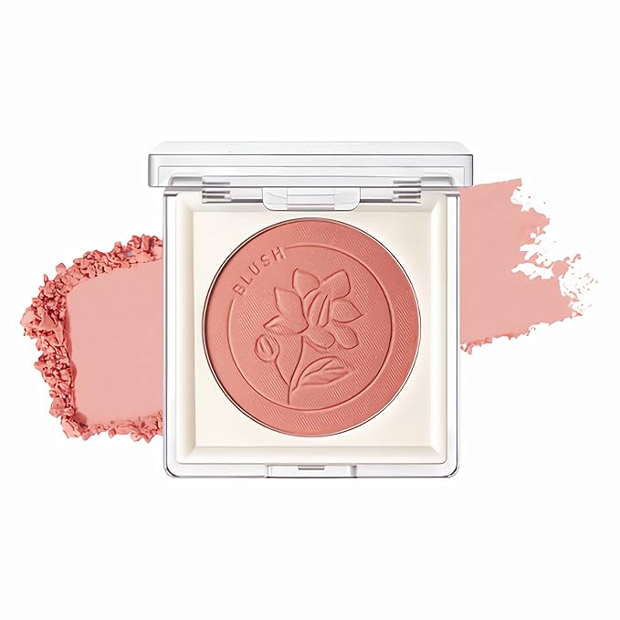 FOCALLURE Powder Palette Blush, Matte Mineral Blush Powder, Bright Shimmer Face Blush Makeup, Contour and Highlight Blush Palette, Highly Pigmented, Long Lasting, Waterproof, Blendable, #601-VivaGrace Women