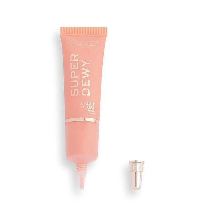 Revolution Beauty, Superdewy Liquid Blush, Richly Pigmented & Buildable, Blendable Formula, Fake The Flush, 0.5 Fl. Oz.-VivaGrace Women