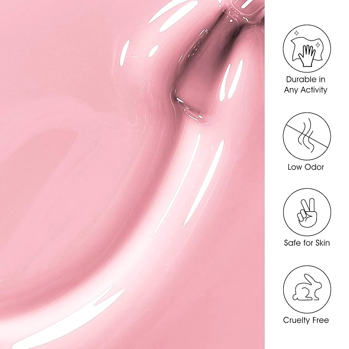 Beautpal Jelly Nude Pink Gel Nail Polish of 6 Colors Translucent Milky White Nude Sheer Gel Polish Kit for Salon Manicure and Nail Art DIY at Home 8ml