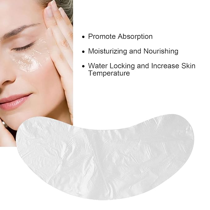 100pcs Under Eye Patches, Disposable DIY Eye Paper, Disposable Eye Skin Care Pads Promote Absorption Water Locking Beauty Salon Eye Sheet for Moisturizing Beauty Makeup Tools-VivaGrace Women