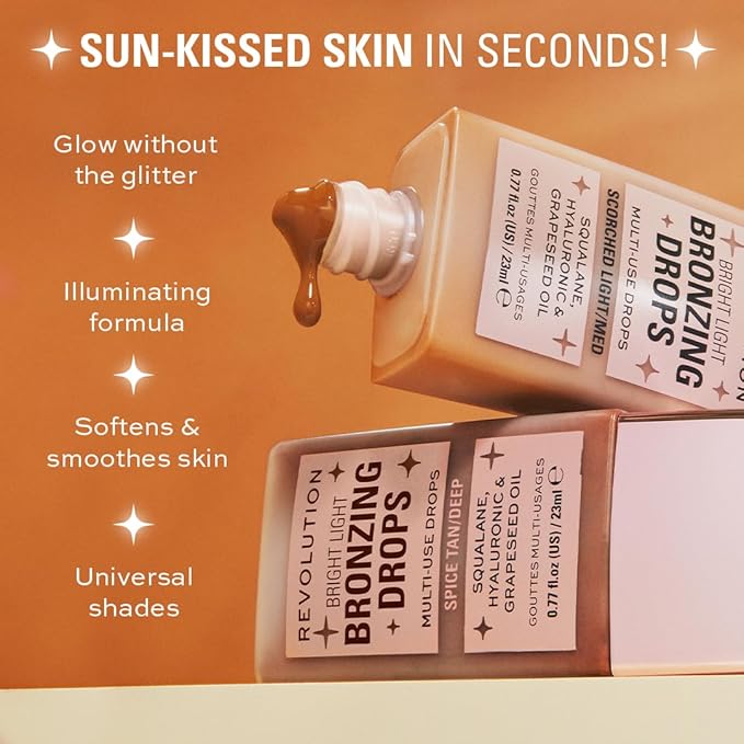 Revolution, Bright Light Blush Drops, Infused with Hyaluronic Acid, Radiant Finish, Pink Rosie, 0.77 Fl. Oz.-VivaGrace Women