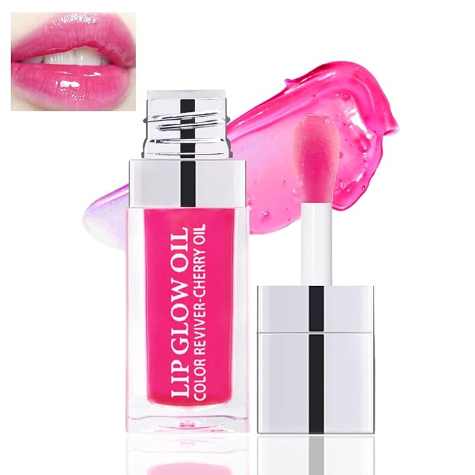 Boobeen Hydrating Lip Oil, Clear Lip Gloss Plumper, Lip Balm for Dry Cracked Lips,Long Lasting Lip Moisturizer Oil for Smoother Lip-VivaGrace Women