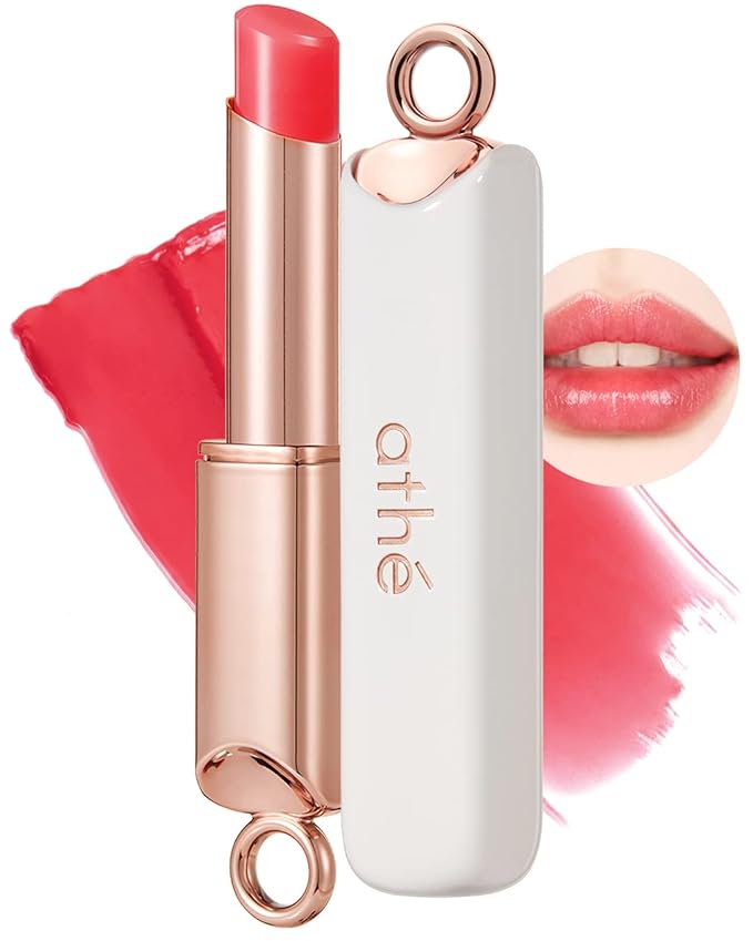 ATHÉ Authentic Lip Balm 07 MERRILY (Tinted), Lightweight Wear & Plumping Lips without Stickiness, Moisturizing & Nourishing Plant-Based Vegan Chapstick for Dry, Petrolatum Free, Cruelty-Free-VivaGrace Women