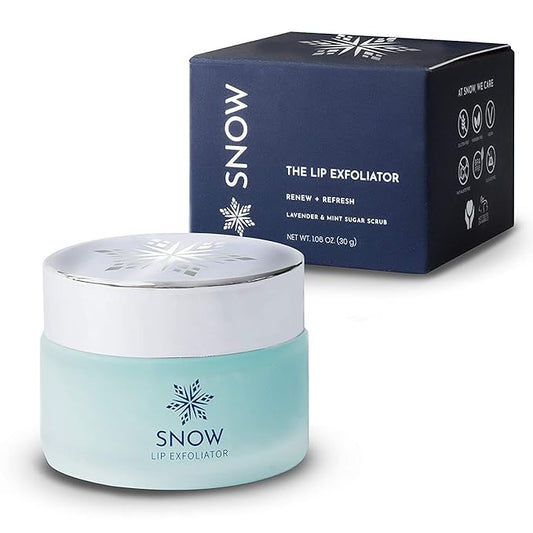SNOW Lip Exfoliating Sugar Scrub - Lip Scrub Exfoliator for Plump & Soft Lips - Lip Care Product with Jojoba Oil - Moisturize Dry Lips - Lip Care Kit Essential - Lavender & Mint-VivaGrace Women