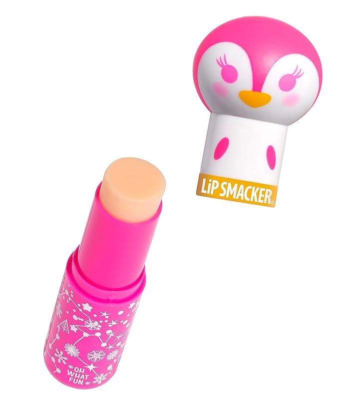 Lip Smacker Lippy Pals Penguin Holiday, Flavored Moisturizing & Smoothing Soft Shine Lip Balm, Hydrating & Protecting Fun Tasty Flavors, Cruelty-Free & Vegan - Gingerbread-VivaGrace Women