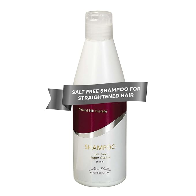 Mon Platin Natural Silk Therapy Salt-Free Shampoo for Straightened Hair - Protects Keratin & Brazilian Treatments, Sulphate-Free Formula, Keeps Hair Vibrant, 400ml-VivaGrace Women