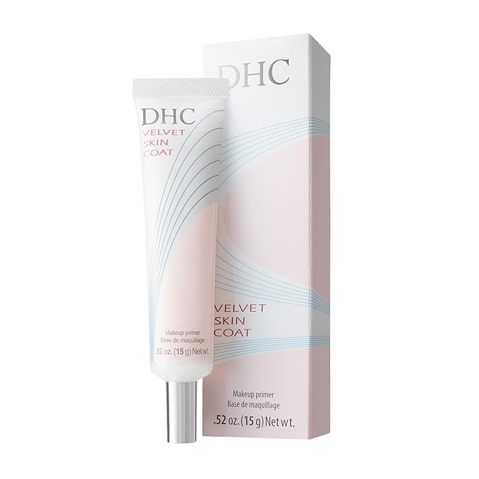DHC Velvet Skin Coat, Mattifying Makeup Primer, Powder-Gel Formula, Minimizes look of pores, fine lines, and Imperfections, All skin types, Fragrance and Colorant Free, 0.52 oz. Net wt-VivaGrace Women