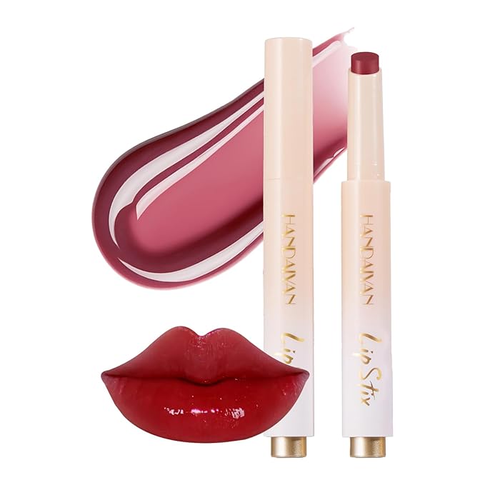 Lip Balm Slick Click, Honey Melting Lip Glow Oil, Moisturizing and Long-lasting Lip Plumper, Non Sticky Lipstick with Coconut Oil (06 Cherry)-VivaGrace Women