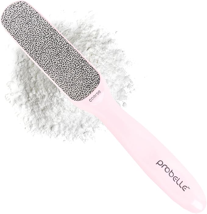 Probelle Double Sided Multidirectional Nickel Foot File Callus Remover - Immediately Reduces calluses and Corns to Powder for Instant Results, Safe Tool (Pink)-VivaGrace Women