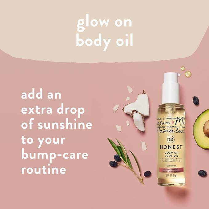 The Honest Company Honest Mama Body + Belly Bump Love Bundle | Moisturizing, Plant-Based Oil + Stretch Mark Butter Cream-VivaGrace Women