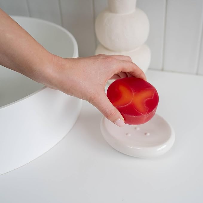 ANIHANA Handcrafted Soap 3 Pack with Coconut Oil, Gentle Cleansing Paraben Free Cruelty Free Refreshing Peach Smoothie Scent 4.23 oz each-VivaGrace Women