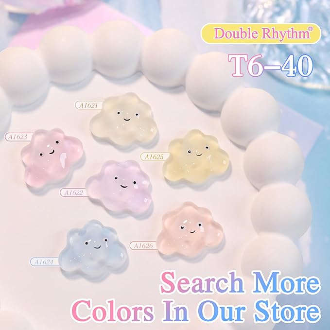 Double Rhythm 0.50 OZ Translucent Gel Polish Same Color Same Bottle Sheer Pastel Neutral Natural Milky 15 ML Jelly UV Nail Art DIY at Home (Beige-A1621)-VivaGrace Women