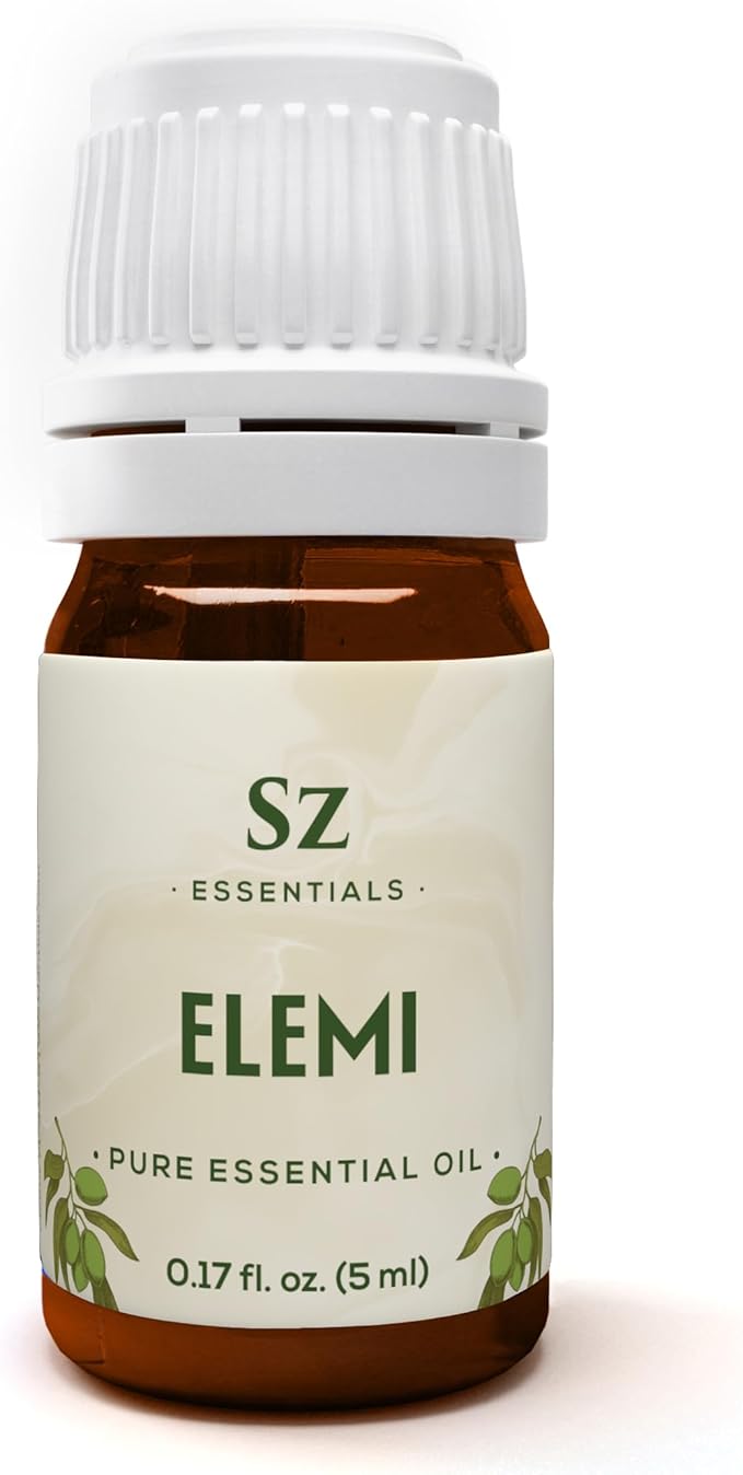 Elemi Essential Oil (Canarium Luzonicum) - 100% Pure and Undiluted - Fresh, Citrusy & Spicy Scent with Subtle Balsamic and Peppery Undertones - Therapeutic Grade & Vegan -0.17 oz (5ml)-VivaGrace Women