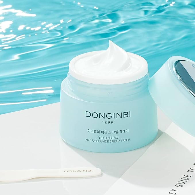 Donginbi Korean Face Moisturizer Red Ginseng Hydra Bounce Cream Fresh, Korean Red Ginseng Skin Moisturizing Face Cream for Dry and Oil Skin Moisturizing Cream- 0.84Oz-VivaGrace Women