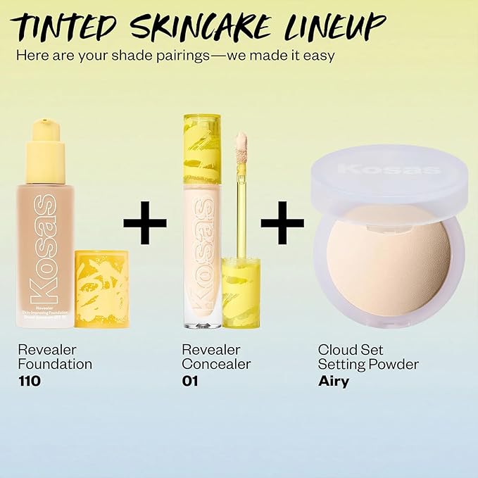 Kosas Revealer Skin-Improving Foundation with SPF 25 Protection -Hydrate, Brighten, Soothe, Plump, Protect Skin - Smoothing Texture, Natural Finish and Clean Formula - Very Light Neutral 110-VivaGrace Women