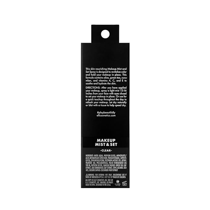 e.l.f. Makeup Mist & Set, Hydrating Setting Spray For Setting & Reviving Makeup, Soothes & Hydrates Skin, Infused With Vitamin A, Vegan & Cruelty-free, 4.05 Fl Oz (120 ml)-VivaGrace Women