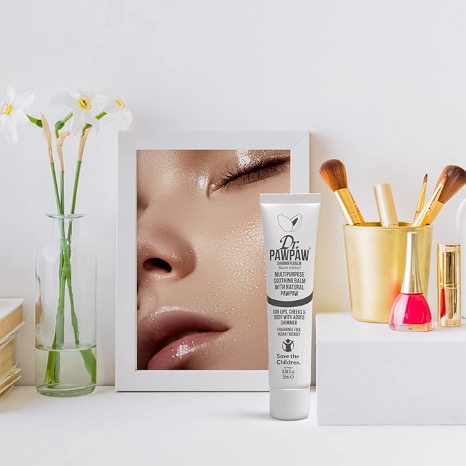 Shimmer, Multi-Purpose Natural No Fragrance Balm for Hydrating Lips, Skin, Hair, Cuticles, Nails & Beauty Finishing (25 ml)-VivaGrace Women