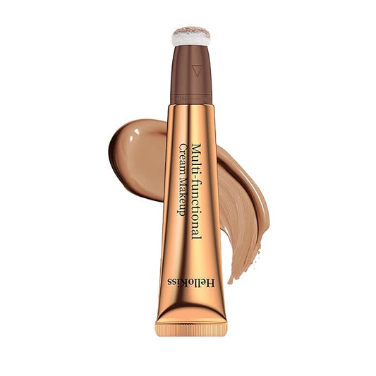 Contour Beauty Wand, Multi-Use Liquid Contour Wand Makeup for Face Cheeks, Natural Matte Finish Shading Bronzer Stick With Cushion Applicator(#01 Contour Brown)-VivaGrace Women