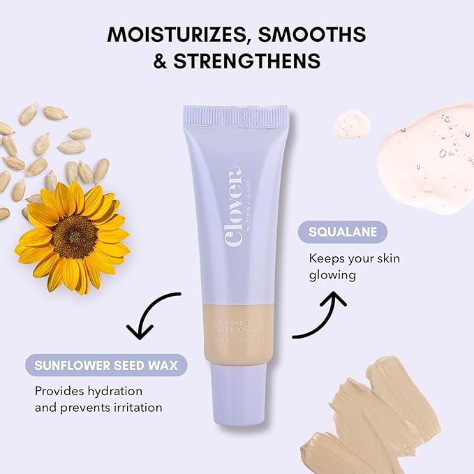 Clover Skin Is In Serum Foundation | Hydrating Face Serum, Lightweight Foundation, Cruelty-Free & Vegan | With Squalane And Sunflower Seed Wax | 30 ml - Shade 03 (Fair)-VivaGrace Women