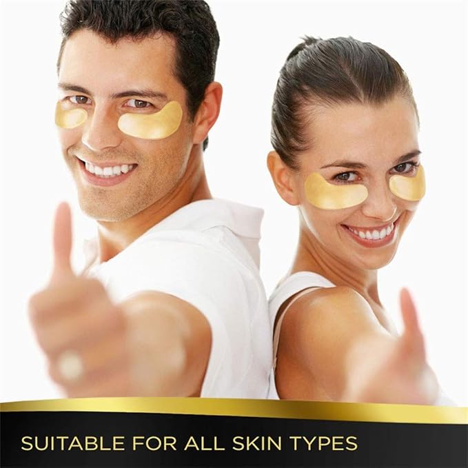 Under Eye Patches - 30 Pairs 24K Gold Moisturizing Under Eye Mask, Anti Aging Collagen Eye Masks Skincare Eye Patches for Puffy Eyes and Dark Circles, Gold-VivaGrace Women