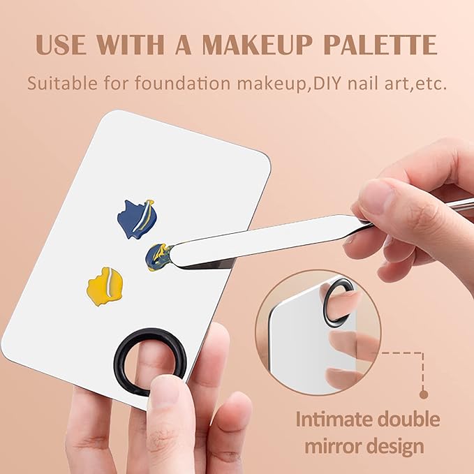 DAGEDA Stainless Steel Makeup Spatula Set, Makeup Mixing Palette Make up Spatula Tool, Foundation Spatula Makeup Foundation Mixing Pigment Palette, Cosmetic Spatula Foundation Palette Make up Tool-VivaGrace Women