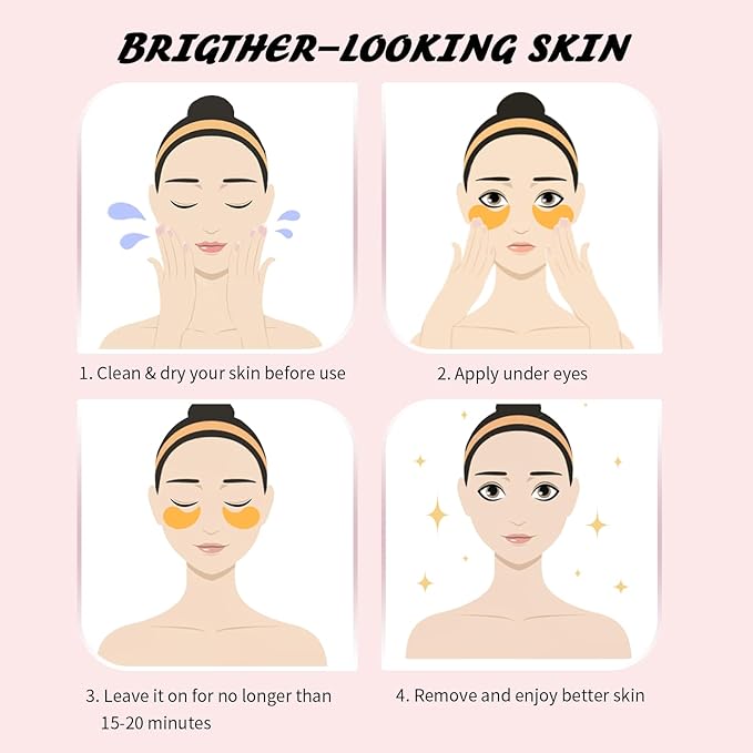 Eye Masks (36 Pairs) - Caffeine, Retinol, 24K Gold for Puffiness, Dark Circle, Wrinkles, Fine Lines - Firming Eye Gel Pads, Great for Holiday Gifts and Personal Use-VivaGrace Women