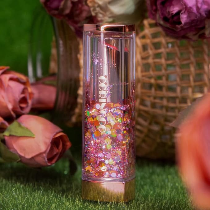 Sparkle Cute Changes Color Lip Balm｜ Colored Lip Cream Lip Gloss, Glitter Lip Care Lip Pack Birthday Gift Glitter Gift Sequin Shiny Spangle Lipbalm (#05 Rose Red)-VivaGrace Women