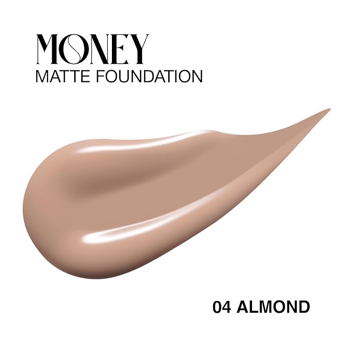 Matte Foundation Money - Long-Lasting Makeup Foundation with Flawless & Buildable Coverage - Liquid Foundation for All Skin Types (Almond)-VivaGrace Women