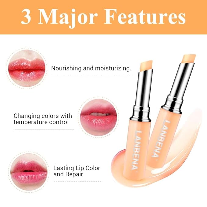 LANBENA Chameleon Lip Balm Nourishing Moisturizing Lip Care Daily Use Natural Extract Beauty Makeup Lipstick-VivaGrace Women