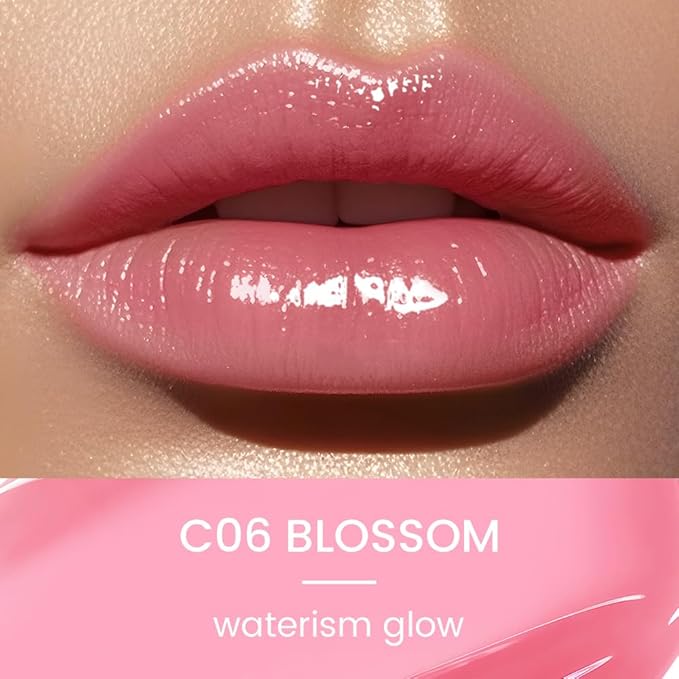 CATKIN Glossy Lip Balm Ultra Hydating Glow Lip Tinted Jelly Plump Melting Balm Shea Butter Repair Soothing For Dry Lips Dewy Finished 0.12 oz 2pcs Set 03-VivaGrace Women