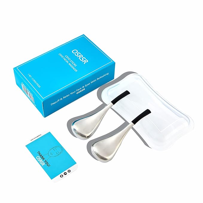 Cryo Sticks Ice Globes for Woman Face&Eyes,Unbreakable Stainless Steel Beauty Facial Massager for Gifts,Cooling Rollers Skin Care for Face Dark Circles,Puffiness& Wrinkles-VivaGrace Women