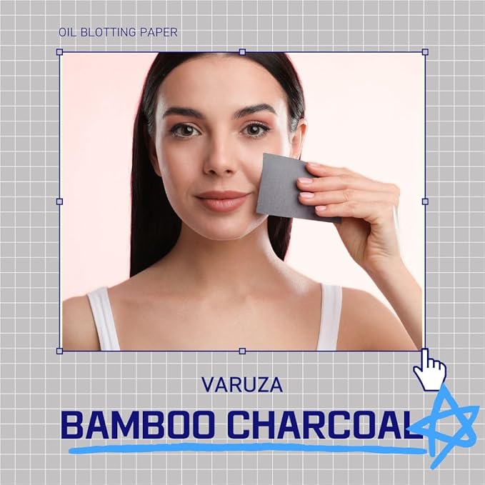 [600 Counts Refills Only] Natural Bamboo Charcoal Oil Blotting Sheets for Face with Mirror Case and Refills-VivaGrace Women
