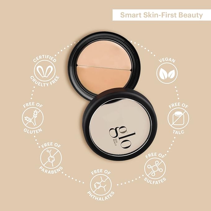 Glo Skin Beauty Under Eye Concealer Makeup with Duo Shades for Custom Blending - Corrects & Conceals Dark Circles & Redness - Buildable Longwearing Coverage (Golden)-VivaGrace Women