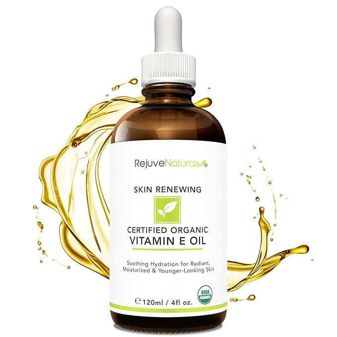 Vitamin E Oil - 100% All Natural & USDA Organic (LARGE 4oz Bottle) Repair Dry, Damaged Skin from Surgery & Acne, Age Spots & Wrinkles. For Radiant, Hydrated & Youthful Skin. Face & Body Moisturizer-VivaGrace Women