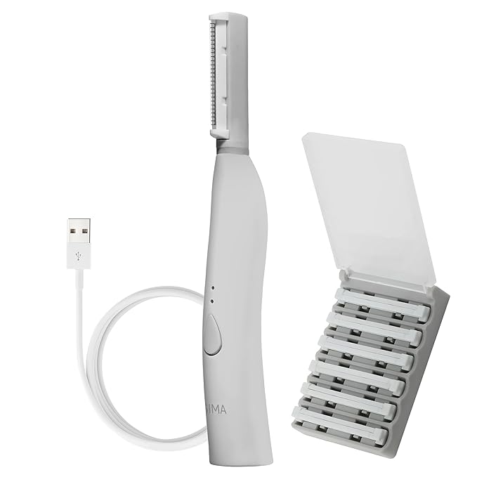 SPA SCIENCES - SIMA Patented Dermaplane Razor for Women Face – Painless 2-in-1 Facial Exfoliation & Peach Fuzz Hair Removal – Anti-Aging – 3 Speeds – Rechargeable – 7 Weeks Treatment-VivaGrace Women