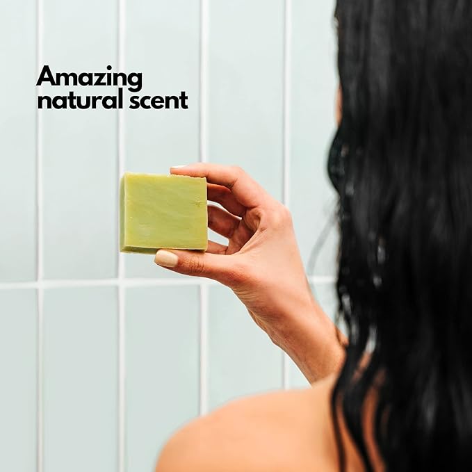 SoapFactory Organic Solid Shampoo Bar for thinning Hair, Hair Soap with Aloe Vera for Men and Women, 100% Natural, Vegan, Handmade, Plastic Free, 3 ounce (Pack of 3)