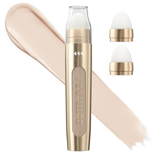 FOCALLURE FIX CORRECTOR Concealer Stick, Full Coverage Concealer Makeup, Color Corrector for Dark Circles, Including Replaceable Applicator, YL01 CREME-VivaGrace Women