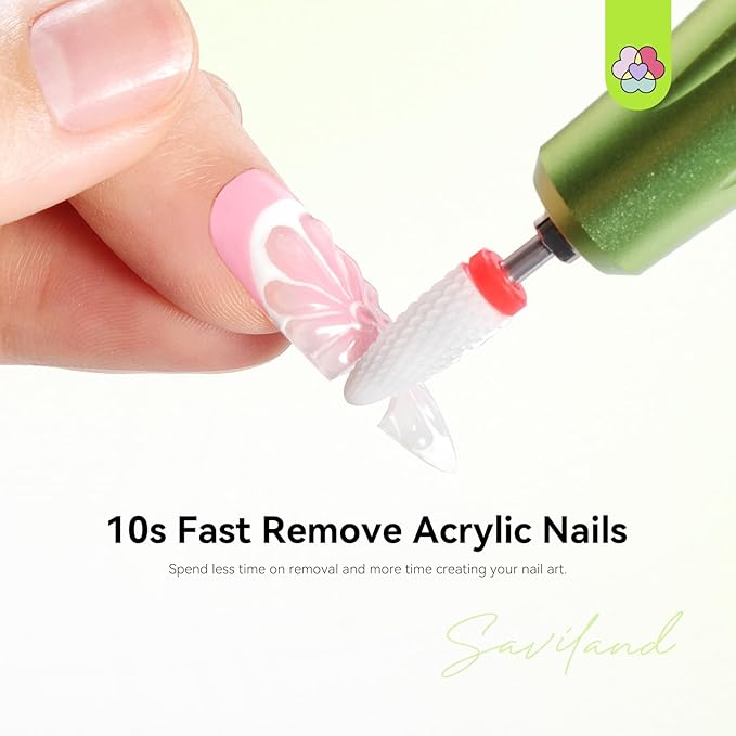 SAVILAND Advanced 50000RPM Professional Nail Drill : Portable Electric Nail File Nail Supplies Electric Nail Drill 6000MAh Drill para Uñas Nail Filer Electric with Drill Bits for Acrylic Nail Kit-VivaGrace Women