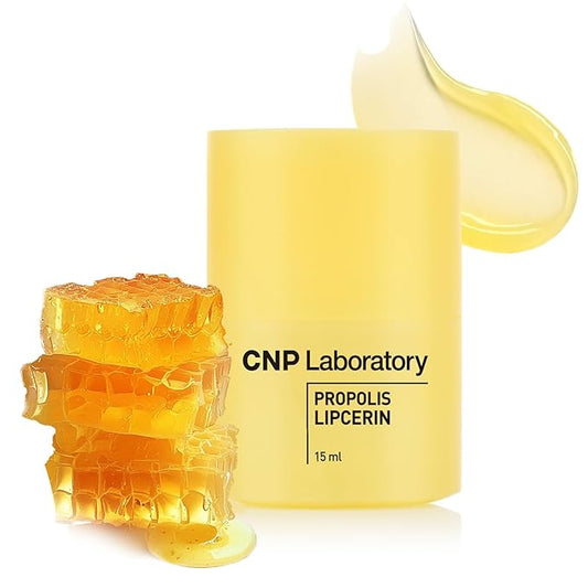 CNP Honey Lip Butter (0.5 fl.oz / 15ml) - Propolis Lipcerin™, Hydrating Overnight Manuka Lip Balm & Mask, 12hrs Long-lasting Moisture, Gentle Exfoliation, Hygienic Twist Dispenser, Korean Skin Care-VivaGrace Women