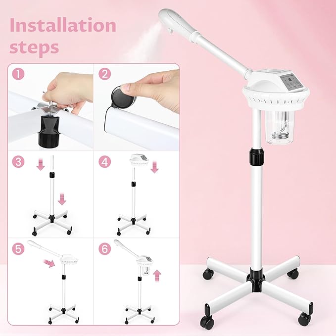 face Steamer Clean Skin Firming Pores and Moisturizing Suitable for a Beauty, Spa, at Home-VivaGrace Women