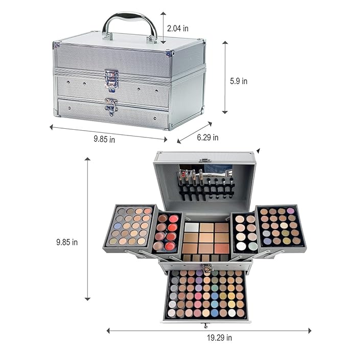 VERONNI 132 Colors All In One Makeup Palette For Women, Eyeshadow Makeup Palette Set, Professional Full Eye Makeup Kit Lipstick Concealer Contour Face Makeup Cosmetics Kit (132 colors)-VivaGrace Women
