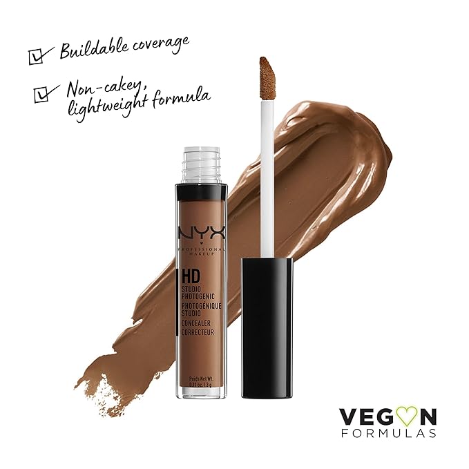 NYX PROFESSIONAL MAKEUP HD Studio Photogenic Concealer Wand, Medium Coverage - Deep Rich-VivaGrace Women