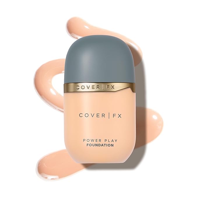 COVER FX Power Play Foundation - Shade F1 - Buildable Full Coverage - Waterproof Sweat-Proof Transfer-Proof - Natural Matte Finish - All Skin Types-VivaGrace Women